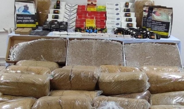 Amasya'da jandarmadan kaçak tütün ve makaron operasyonu