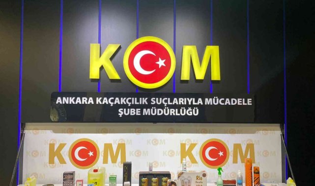 Ankara&#039;da 137 bin 689 adet kozmetik ürün ele geçirildi