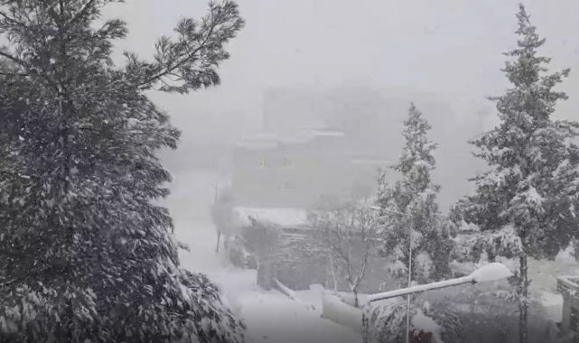 Araban'da yoğun kar yağışı