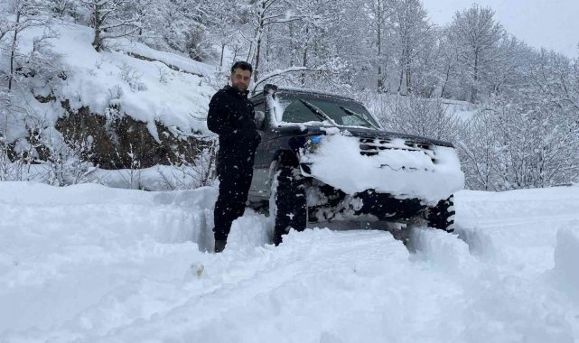 Artvin'de kar yağışı yeniden etkili olmaya başladı