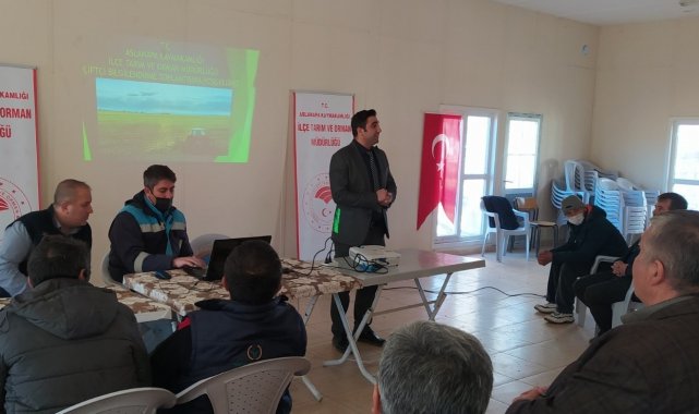 Aslanapa'da çiftçi eğitim ve bilgilendirme toplantıları