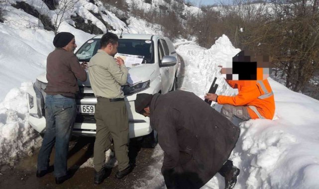 Avcılık belgesi bulunmayan üç şüpheliye tutanak tutuldu