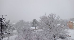 Aydın yaylaları beyaza büründü