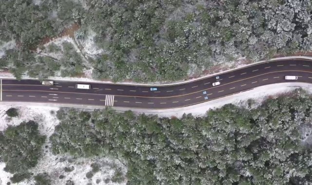 Aydos'ta karla gelen muhteşem manzara