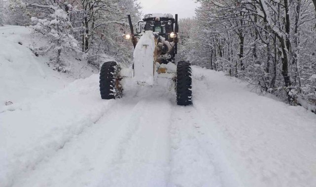 Bafra'da karla mücadele