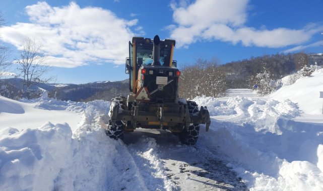 Bafra'da karla mücadele