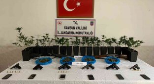 Bafra'da uyuşturucu ve silah ele geçirildi: 1 gözaltı