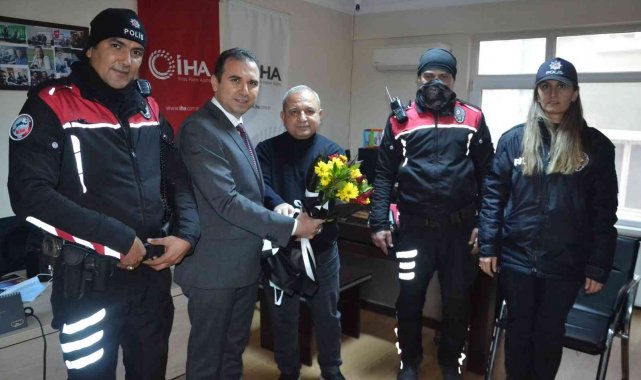 Balıkesir polisinden İHA'ya Gazeteciler Günü ziyareti