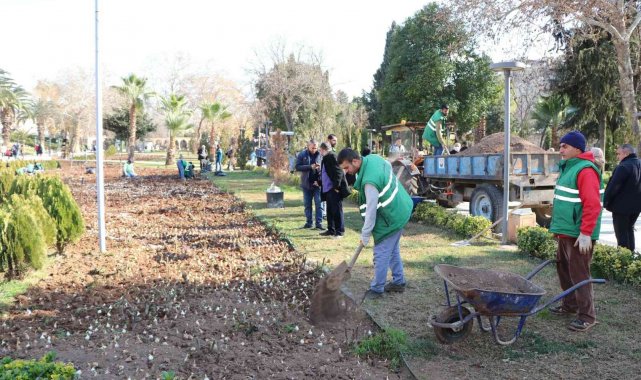 Balıklıgöl'de lale soğanları toprakla buluştu