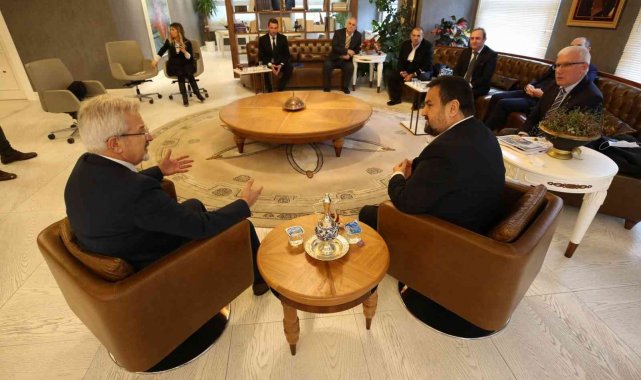 Balkantürk Eğitim Vakfı&#039;ndan Başkan Erdem&#039;e ziyaret