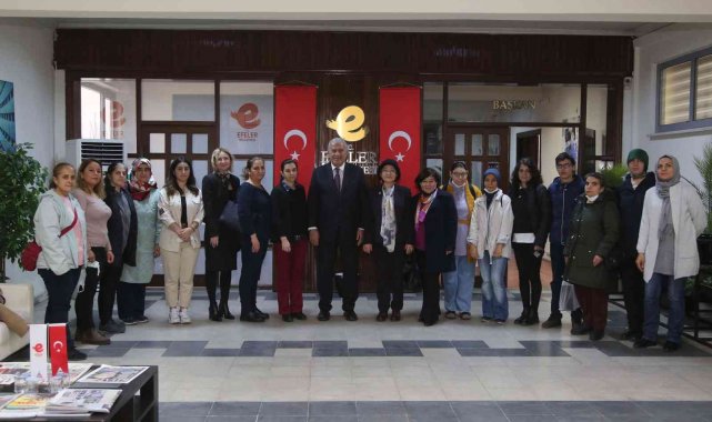 Başkan Atay Efeler&#039;in üreten kadınlarını ağırladı