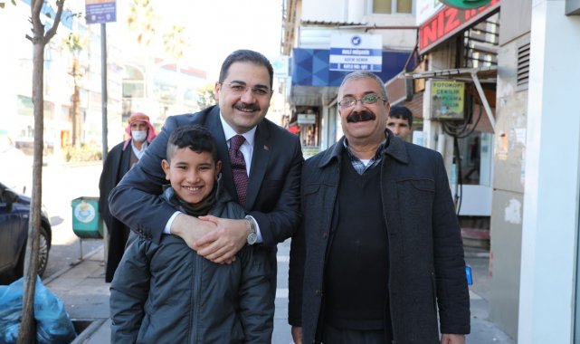 Başkan Canpolat'tan esnaf ve vatandaş gezisi