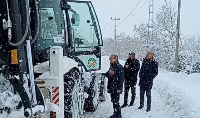 Başkan Kazgan karla mücadele çalışmalarını denetledi