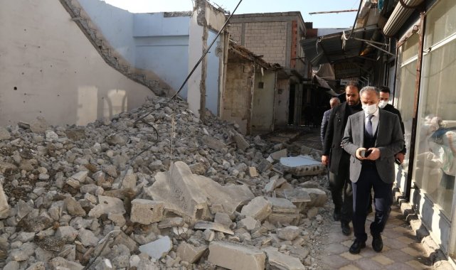 Başkan Kılınç, tarihi çarşıdaki restorasyon çalışmalarını inceledi