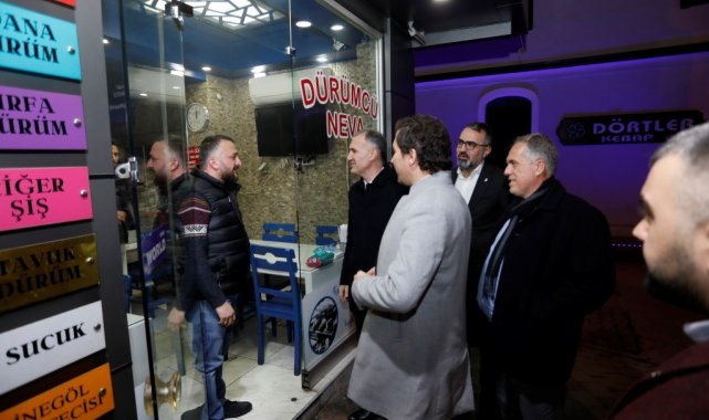 Başkan Taban, yeni yıla mesaideki kamu personeli ve esnafla girdi