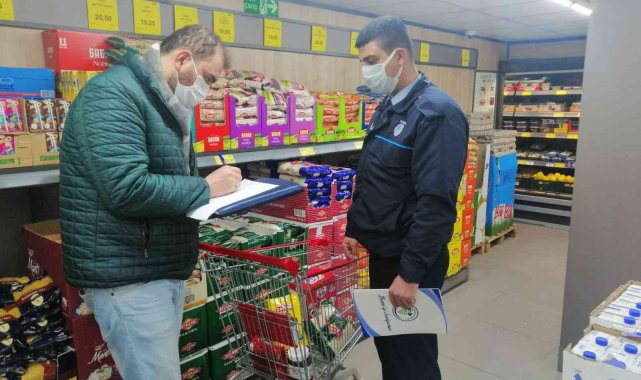 Besni Belediyesi zabıta ekipleri market ve fırınları denetledi