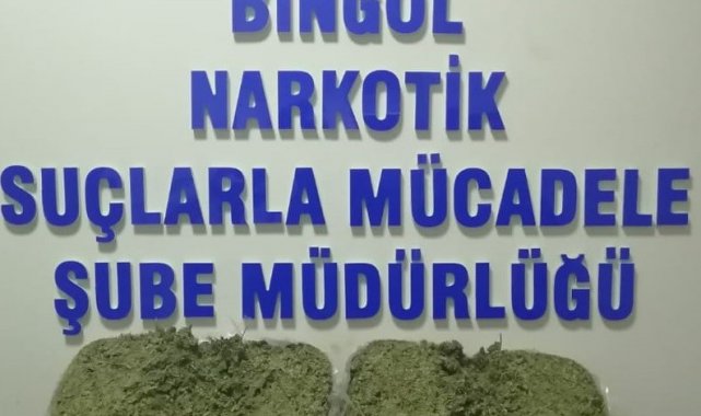 Bingöl'de 4 kilo 950 gram esrar ele geçirildi