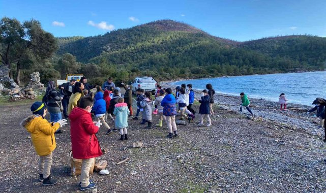 Bodrum'da öğrencilerle geri dönüşümde farkındalık çalışmaları yapıldı