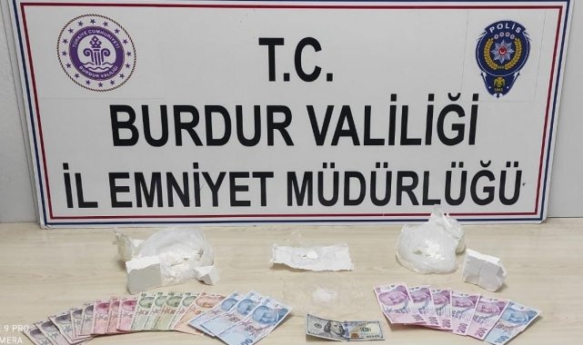 Burdur polisinden 400 bin liralık kokain oerasyonu