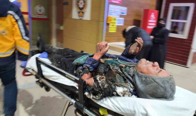 Bursa'da alkollü adam ısınmak için yaktığı ateşe düştü