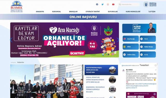 BUSMEK'te online başvurulara yoğun ilgi