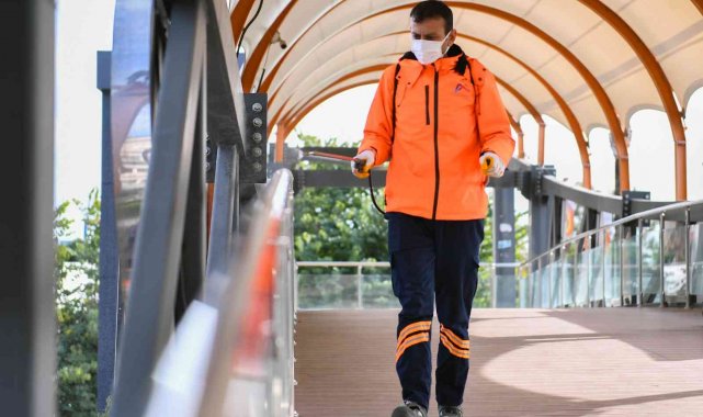 Büyükşehir Belediyesinden 50 bin kez dezenfeksiyon çalışması