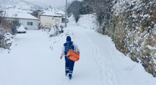 Büyükşehir kar kış dinlemedi, vatandaşın ayağına gitti