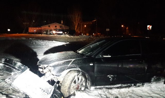 Buzlanma kazaya neden oldu: 1 yaralı