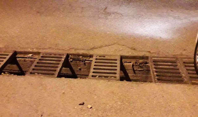 Çalınan demir mazgallar kazaya neden oluyordu