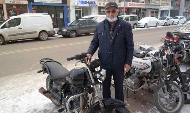 Çalınan motosikleti hurda halde bulununca sevinci kursağında kaldı