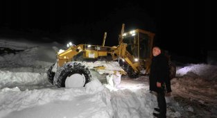 Canik'te yoğun kar mesaisi
