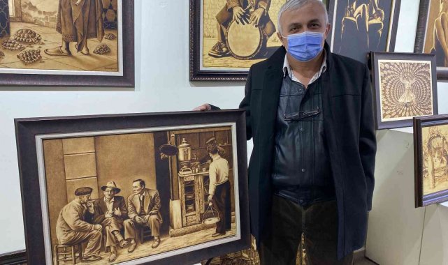 Çatesin sponsorluğunda yakma resim sergisi açıldı