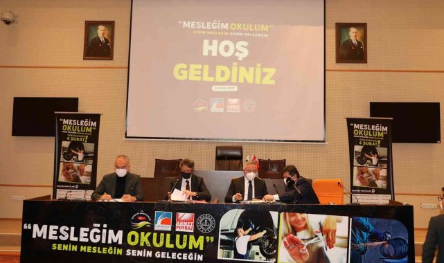 Çekmeköy'de 'Mesleğim Okulum Projesi' için imzalar atıldı