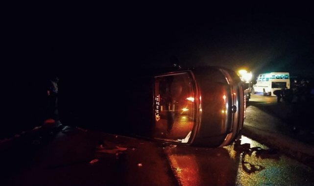 Cenaze törenine giden minibüs devrildi: 1 ölü, 8 yaralı