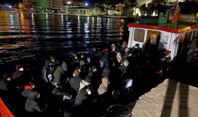 Çeşme&#039;de 179 düzensiz göçmen yakalandı