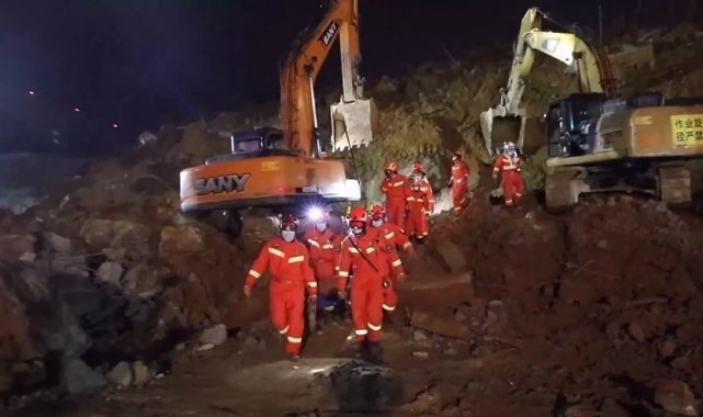 Çin'de şantiyede toprak kayması: 10 ölü, 4 kayıp