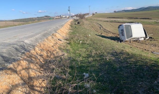 Çocuk sürücünün kullandığı araç şarampole uçtu: 2 yaralı
