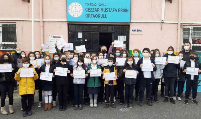 Çorlu'da 54 bin 664 öğrenci karne aldı