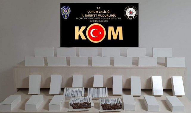 Çorum'da kaçak makaron operasyonu