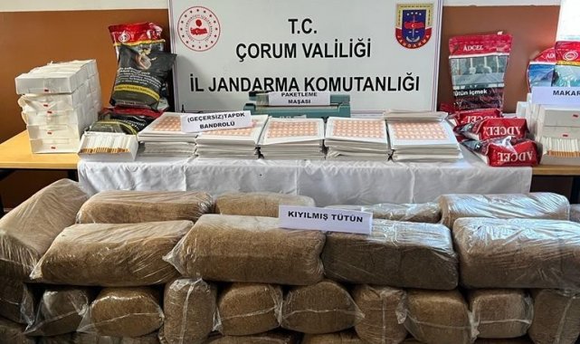 Çorum'da kaçak tütün operasyonu