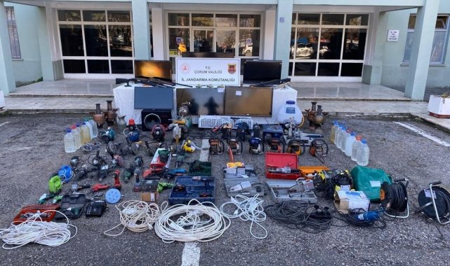 Çorum'da oluşturulan özel ekipler, 7 hırsızı kıskıvrak yakaladı