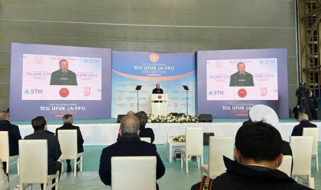 Cumhurbaşkanı Erdoğan: "Fırkateynlerimizin ana silah grubu olan dikey atım sistemini bugüne kadar dışarıdan alıyorduk. Artık milli ve yerlisine sahibiz"