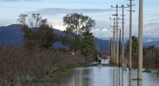 Dalyan'ı su bastı, vatandaşlar zor anlar yaşadı.