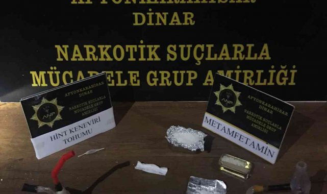 Dinar&#039;da uyuşturucu operasyonu: 3 gözaltı