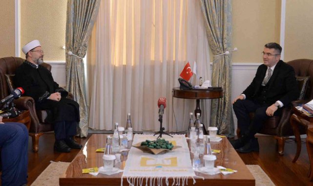 Diyanet İşleri Başkanı Prof. Dr. Ali Erbaş Vali Memiş ve Başkan Sekmen&#039;i ziyaret etti