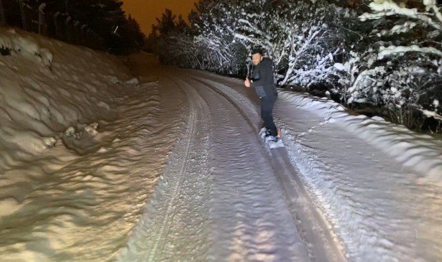Doğaseverlerin snowboard heyecanı
