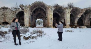 Döşemealtı beyaza büründü