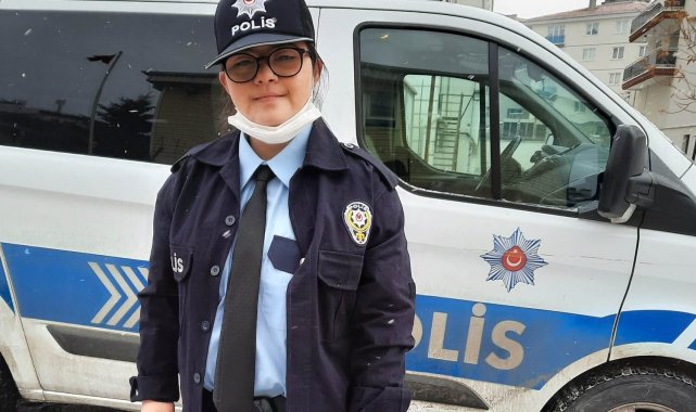 Down sendromlu Rümeysa&#039;nın polis olma hayali gerçek oldu