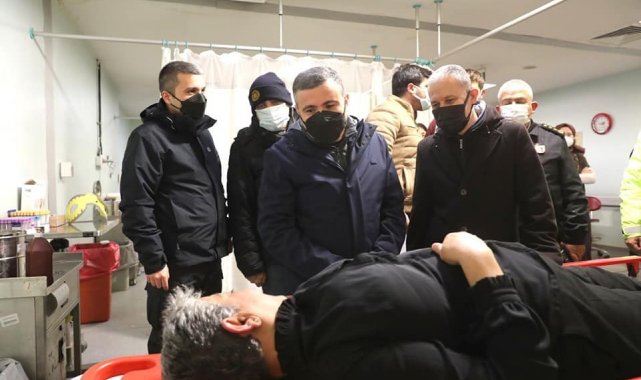 Düzce Valisi Atay kazazedeleri ziyaret etti