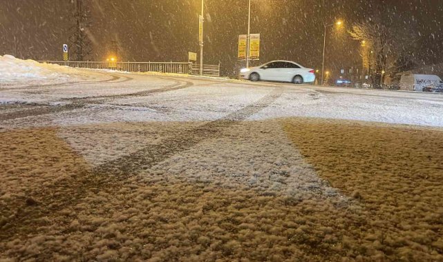 Düzce'de kar yağışı devam ediyor